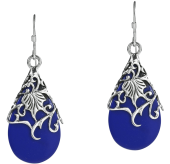 Floral Vine Ornate Teardrop Natural 