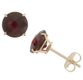 Round Birthstone Stud Earrings 
