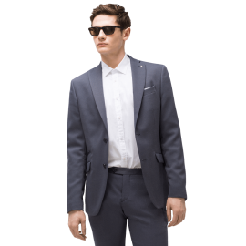 Textured Weave Suit, Breast Pocket Detail