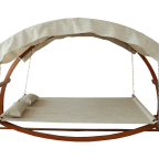 Leisure Season Swing Bed with Canopy