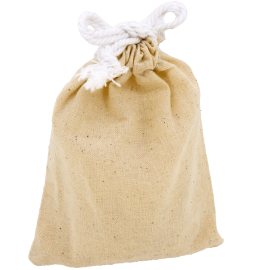 Beige Color Cotton Pouch with Drawstring for Gift Packaging