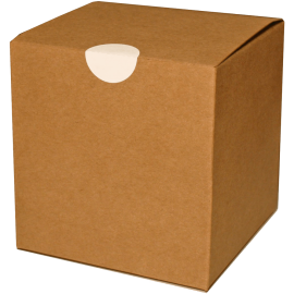 Kraft Gift Boxes with White Perforated Stickers