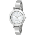 Nine West Women's Silver Tone Sunray Dial