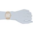 Anne Klein Women Rose Gold Tone Watch with Swarovski Crystals