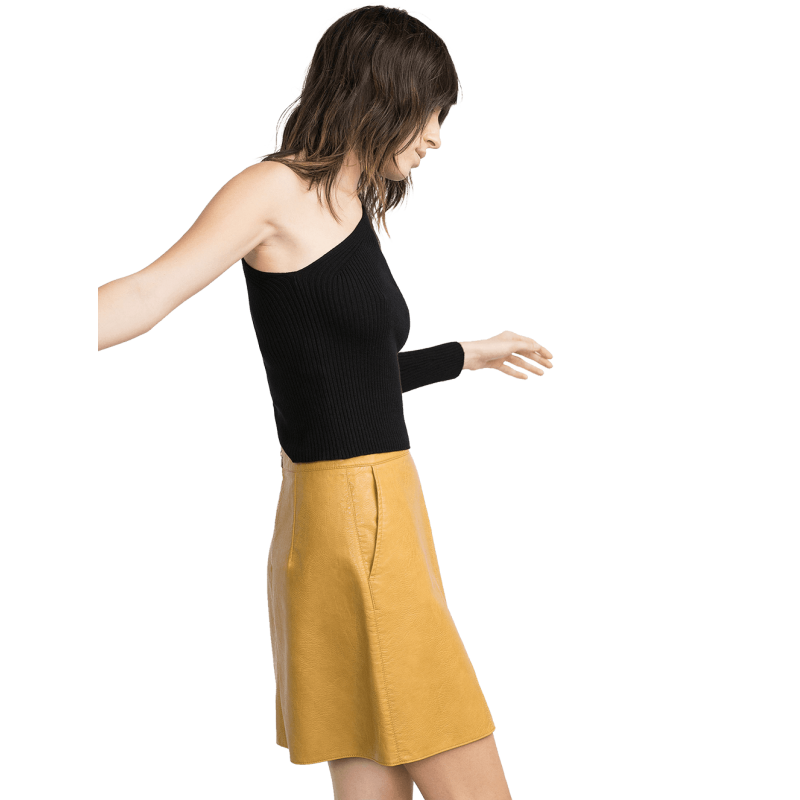 Faux Leather Skirt