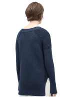 Lace-up V-neck Sweater