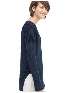 Lace-up V-neck Sweater