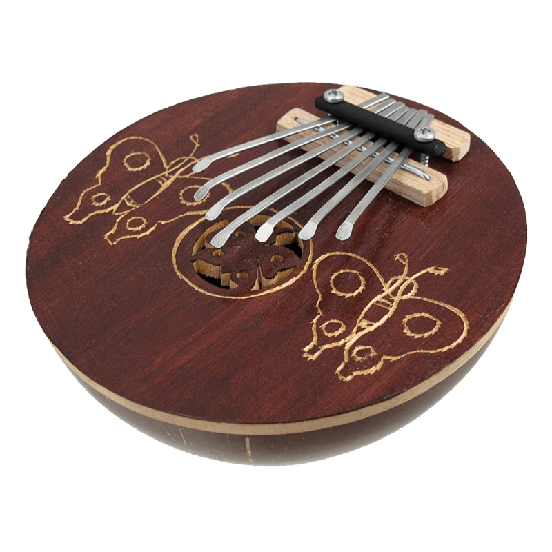 Hand Carved Coconut Karimba Mbira Thumb Piano