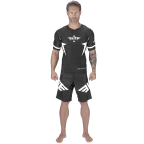 Elite Sports Star Short Sleeve Rashguard Black