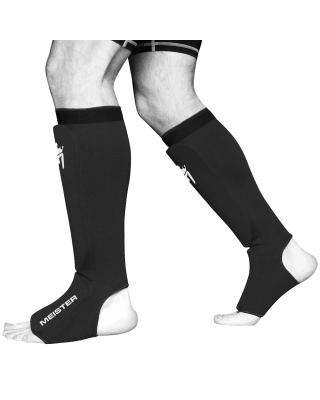 Meister Elastic Cloth Shin & Instep Padded Guards (Pair)