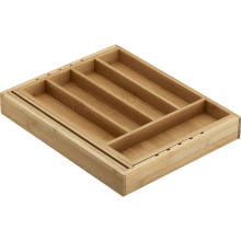 Expandable Bamboo Flatware Tray