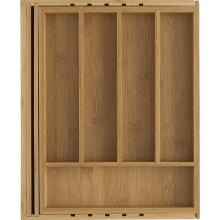 Expandable Bamboo Flatware Tray