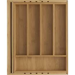 Expandable Bamboo Flatware Tray