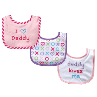 Luvable Friends I Love Mommy and Daddy Baby Bibs