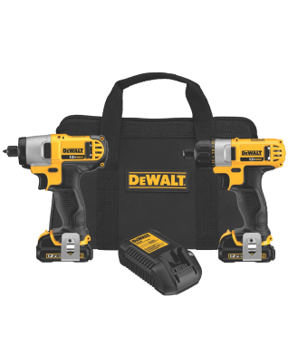 DEWALT DCK210S2 12-Volt Max Screwdriver-Impact Driver Combo Kit 