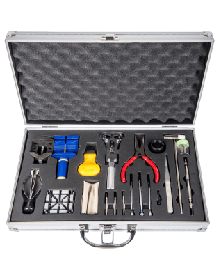 LGI Premium Watch Repair Kit with Reusable Aluminum Box 