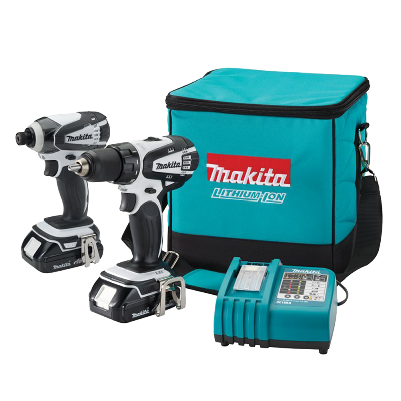 Makita LCT200W 18-Volt Compact Lithium-Ion Cordless Combo Kit 2-Piece 