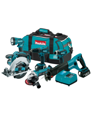 Makita LXT601 18-Volt LXT 6-Piece Lithium-Ion Cordless Combo Kit 