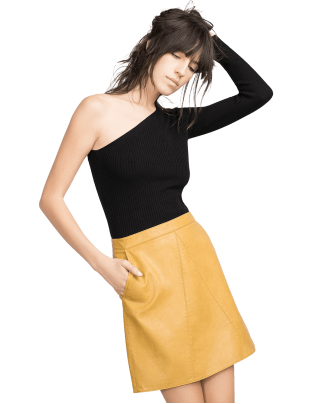 Faux Leather Skirt