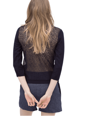 Lace Back Sweater