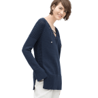 Lace-up V-neck Sweater