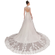 White Sleeveless Ball Gown In Lace Wedding Dress