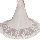 White Sleeveless Ball Gown In Lace Wedding Dress