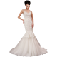 White Strap Ball Gown In Lace Wedding Dress