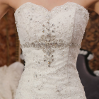 Strapless Ball Gown In Lace Beading Dress