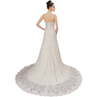 Strapless Ball Gown In Lace Beading Dress