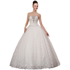 Strapless Ball Gown In Lace Wedding Dress