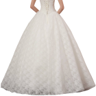Strapless Ball Gown In Lace Wedding Dress