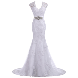 Elegant Trumpet Evening Gown Bridal