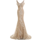 Champagne Mermaid Wedding Dresses