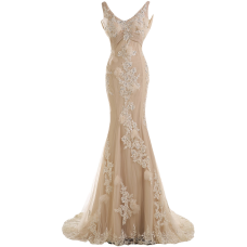 Champagne Mermaid Wedding Dresses