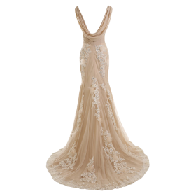 Champagne Mermaid Wedding Dresses