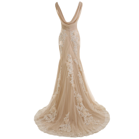 Champagne Mermaid Wedding Dresses