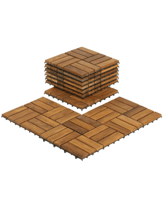 Flooring Tiles in Solid Teak Wood 