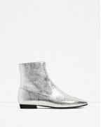 Laminated Leather Ankle Boots