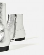 Laminated Leather Ankle Boots