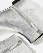 Laminated Leather Ankle Boots