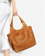 Leather Tote With Buckles
