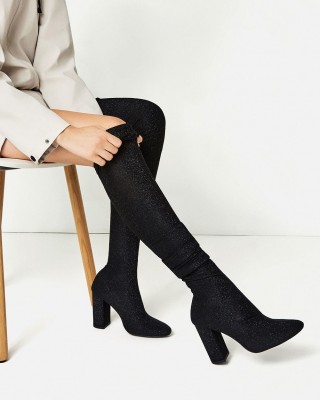 Over The Knee Stretch High Heel Boots