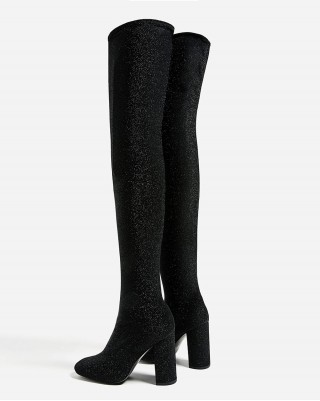 Over The Knee Stretch High Heel Boots