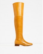 Over-The-Knee Flat Leather Boots