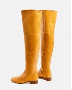 Over-The-Knee Flat Leather Boots