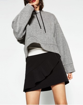 Skirt With Asymmetric Frill