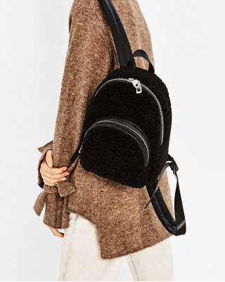 Faux Fur Finish Backpack