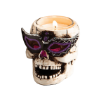 Cpress led skull tealight holder with glitter set of 2