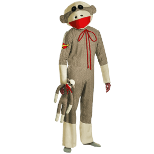 Disguise costumes - adult sock monkey 